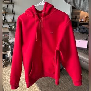 Supreme Windstopper Zip Up Hooded Sweatshirt Red